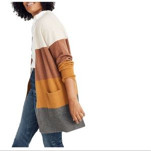Madewell Kent Striped Cardigan Sweater